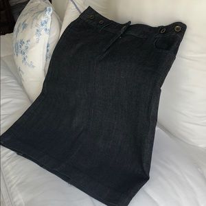 J Crew Dark Denim Pencil Skirt